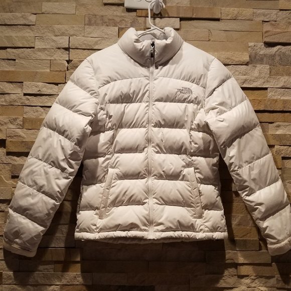 North Face Womens Small 700 Down White Nuptse Jacket Vintage